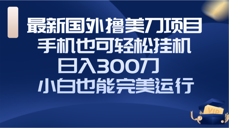 （8230期）国外撸美刀项目，手机也可操作，轻松挂机操作，日入300刀 小白也能完美运行| 副业网