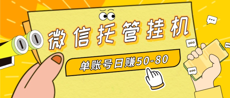（8731期）微信托管挂机，单号日赚50-80，多号多撸，项目操作简单（附无限注册实名…| 网创圈