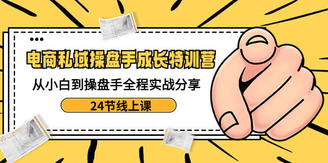 （8723期）电商私域-操盘手成长特训营：从小白到操盘手全程实战分享-24节线上课| 网创圈