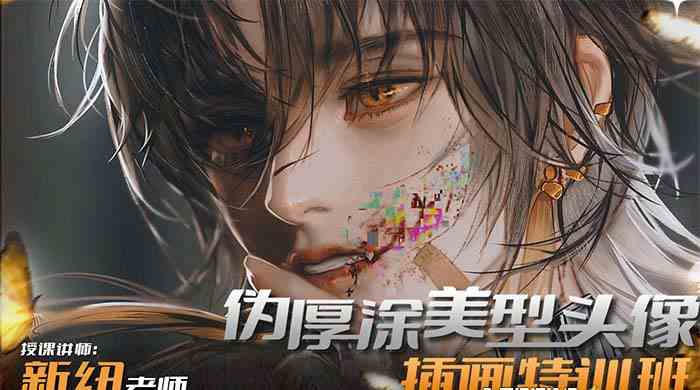 （8906期）iPad插画课伪厚涂美型头像插画特训班（13节视频课）| 副业网