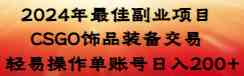 （8941期）2024年最佳副业项目 CSGO饰品装备交易 轻易操作单账号日入200+| 网创圈