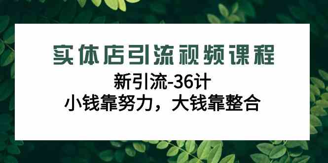 （9048期）实体店引流视频课程，新引流-36计，小钱靠努力，大钱靠整合（48节-无水印）| 网创圈