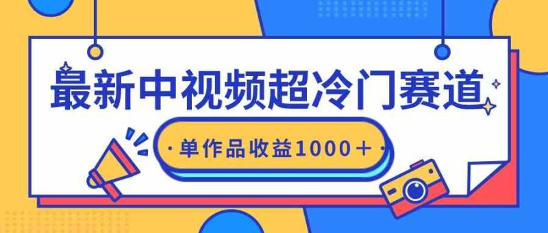 （9275期）最新中视频超冷门赛道，轻松过原创，单条视频收益1000＋| 网创圈