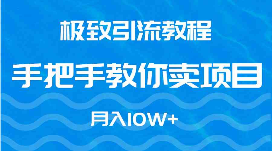 （9265期）极致引流教程，手把手教你卖项目，月入10W+| 网创圈