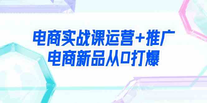 （9313期）电商实战课运营+推广，电商新品从0打爆（99节视频课）| 网创圈