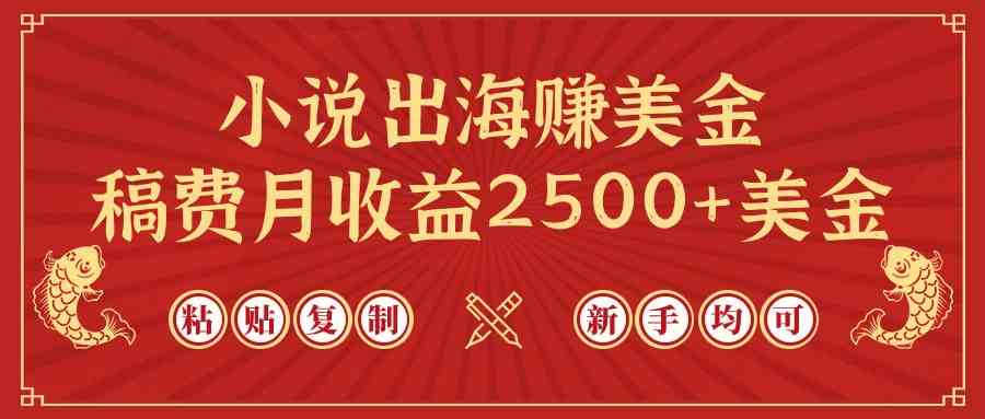 （9765期）小说出海赚美金，稿费月收益2500+美金，仅需chatgpt粘贴复制，新手也能玩转| 网创圈