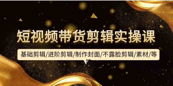 （9887期）短视频带货剪辑实操课：基础剪辑/进阶剪辑/制作封面/不露脸剪辑/素材/等等| 网创圈