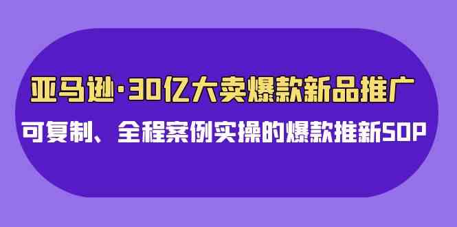（9944期）亚马逊30亿·大卖爆款新品推广，可复制、全程案例实操的爆款推新SOP| 副业网