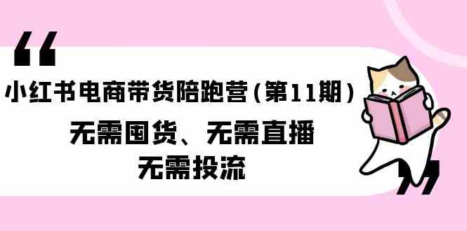（9996期）小红书电商带货陪跑营(第11期)无需囤货、无需直播、无需投流（送往期10套）| 副业网