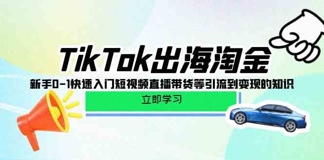 （10035期）TikTok-出海淘金，新手0-1快速入门短视频直播带货等引流到变现的知识| 网创圈
