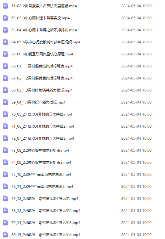 图片[5]| （10297期）2024单品正价起号，直播素材投流选品：选品课+投流课+素材课+卡首屏/100节| 网创圈