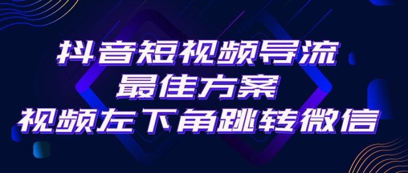 （10527期）抖音短视频引流导流最佳方案，视频左下角跳转微信，外面500一单，利润200+| 网创圈