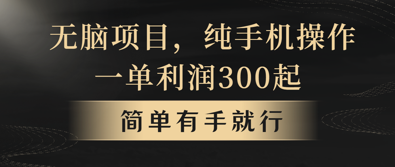 （10589期）无脑项目，一单几百块，轻松月入5w+，看完就能直接操作| 网创圈