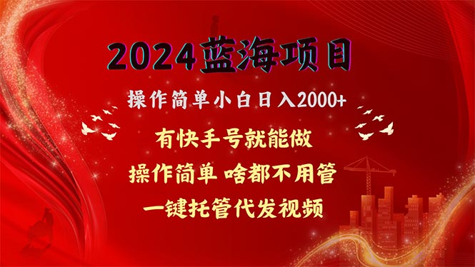 （10693期）2024蓝海项目，网盘拉新，操作简单小白日入2000+，一键托管代发视频，…| 网创圈