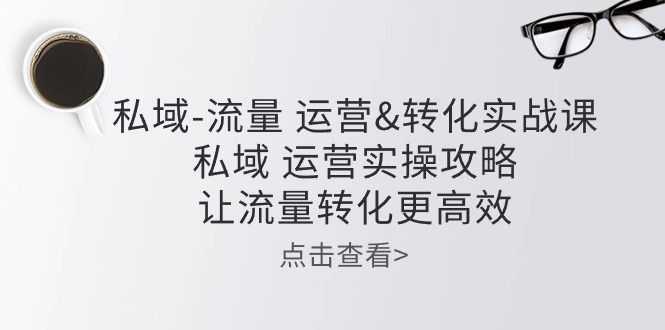 （10739期）私域-流量 运营&转化实操课：私域 运营实操攻略 让流量转化更高效| 网创圈