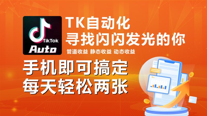 （10733期）海外抖音TK自动挂机，手机全自动挂机，每天轻松搞2张| 网创圈