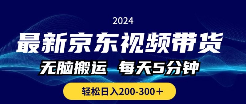 （10900期）最新京东视频带货，无脑搬运，每天5分钟 ， 轻松日入200-300＋| 副业网