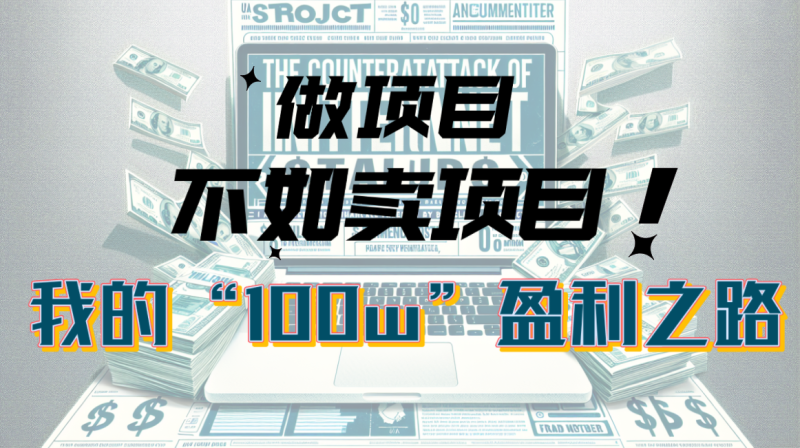（10930期）为什么做项目不如卖项目？我的100W+盈利之路| 网创圈