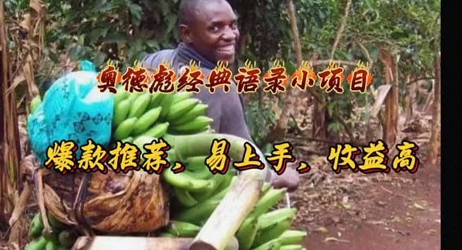 （11030期）奥德彪经典语录小项目，爆款推荐，易上手，收益高| 副业网