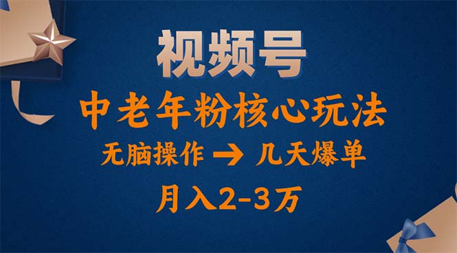 （11288期）视频号火爆玩法，高端中老年粉核心打法，无脑操作，一天十分钟，月入两万| 副业网