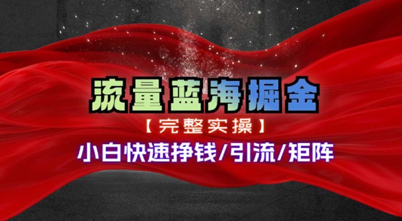 （11302期）热门赛道掘金_小白快速入局挣钱，可矩阵【完整实操】| 网创圈