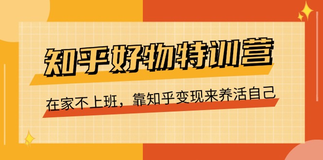 （11369期）知乎好物特训营，在家不上班，靠知乎变现来养活自己（16节）| 网创圈