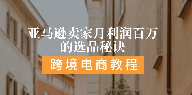 （11456期）亚马逊卖家月利润百万的选品秘诀:  抓重点/高利润/大方向/大类目/选品…| 网创圈