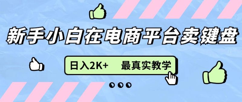 （11610期）新手小白在电商平台卖键盘，日入2K+最真实教学| 网创圈