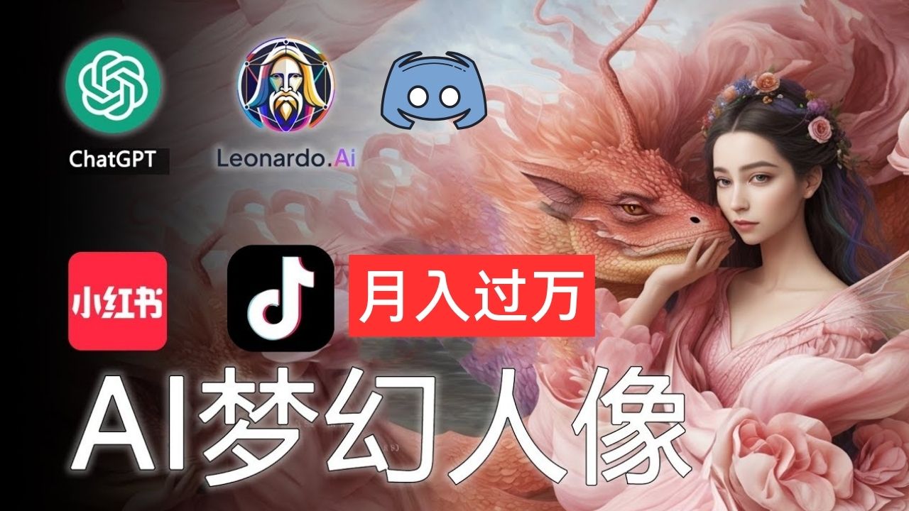 （11575期）AI摄影梦幻人像：零基础也能月入过万的秘密| 网创圈