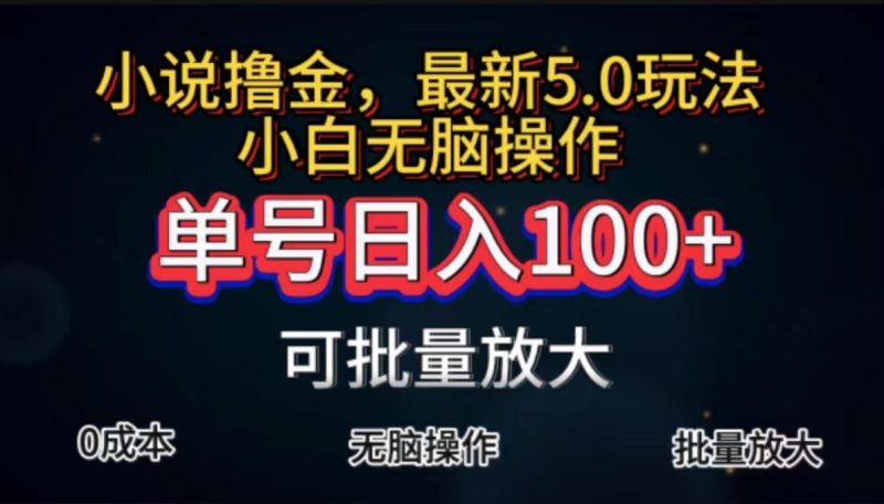 （11651期）全自动小说撸金，单号日入100+小白轻松上手，无脑操作| 副业网