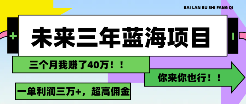 （11716期）未来三年，蓝海赛道，月入3万+| 副业网