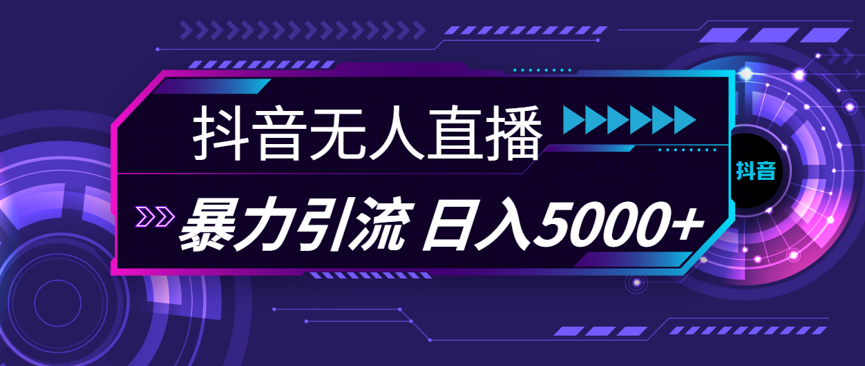 （11709期）抖音无人直播，暴利引流，日入5000+| 网创圈