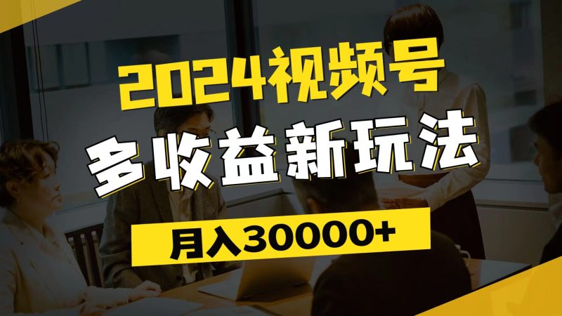 （11905期）2024视频号多收益新玩法，每天5分钟，月入3w+，新手小白都能简单上手| 副业网