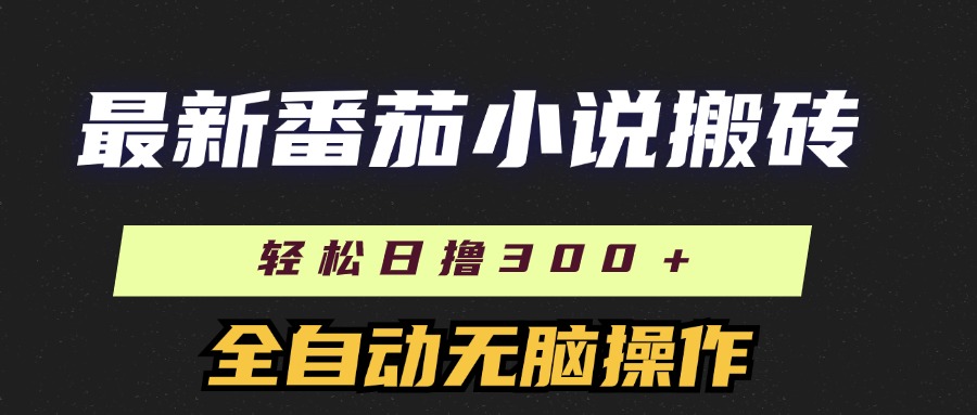 （11904期）最新番茄小说搬砖，日撸300＋！全自动操作，可矩阵放大| 网创圈