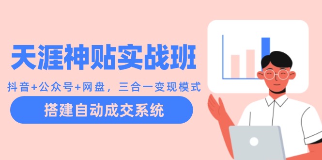 （12534期）天涯神贴实战班：抖音+公众号+网盘，三合一变现模式，搭建自动成交系统| 网创圈
