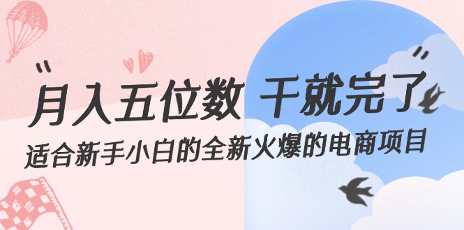 （12241期）月入五位数 干就完了 适合新手小白的全新火爆的电商项目| 网创圈