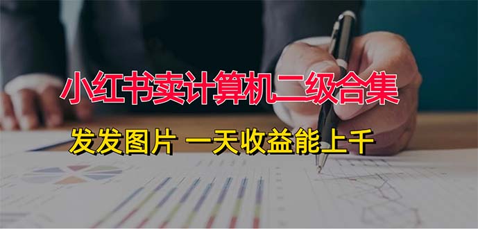 （12228期）小红书卖计算机二级合集，发发图片 一天收益能上千| 网创圈