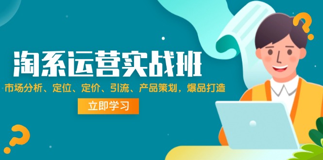 （12186期）淘系运营实战班：市场分析、定位、定价、引流、产品策划，爆品打造| 网创圈