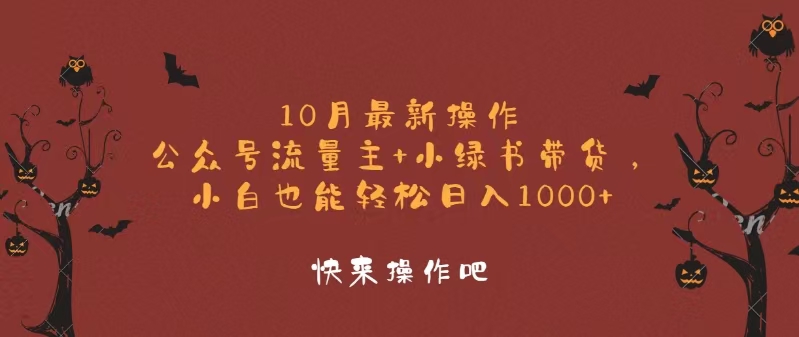（12977期）10月最新操作，公众号流量主+小绿书带货，小白轻松日入1000+| 副业网