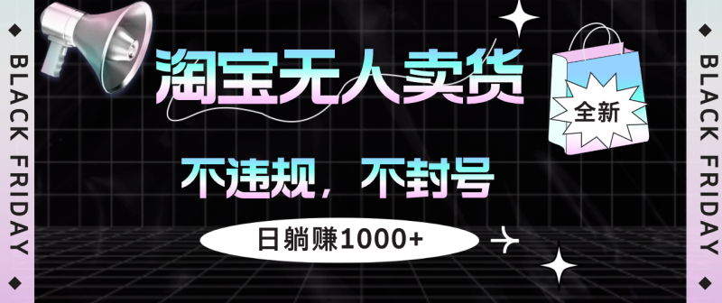 （12780期）淘宝无人卖货4，不违规不封号，简单无脑，日躺赚1000+| 网创圈