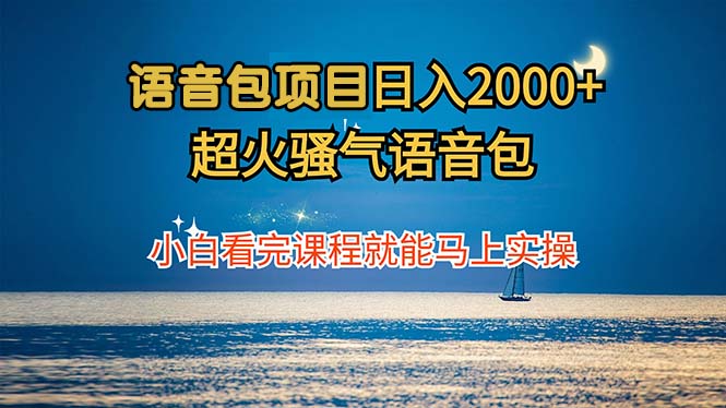 （12734期）语音包项目 日入2000+ 超火骚气语音包小白看完课程就能马上实操| 网创圈