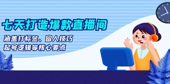 （13382期）七天打造爆款直播间：涵盖打标签、留人技巧、起号逻辑等核心要点| 网创圈