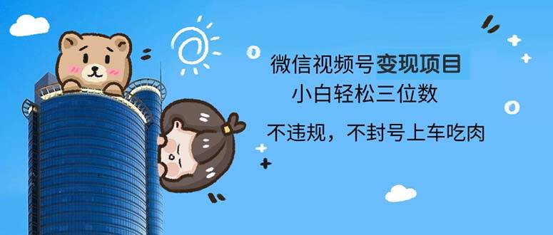 （13115期）2024最新微信视频号变现项目，小白轻松月入四位数| 网创圈