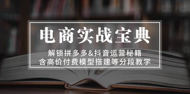 （13195期）电商实战宝典 解锁拼多多&抖音运营秘籍 含高价付费模型搭建等分段教学| 网创圈