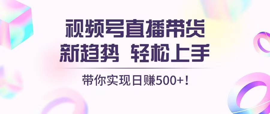 （13370期）视频号直播带货新趋势，轻松上手，带你实现日赚500+| 网创圈