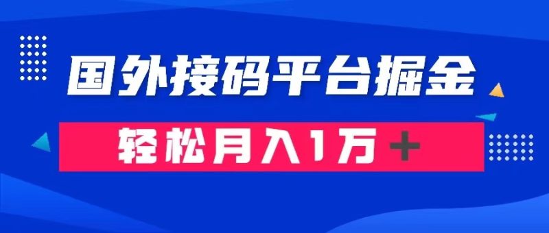 通过国外接码平台掘金： 成本1.3，利润10＋，轻松月入1万＋| 副业网