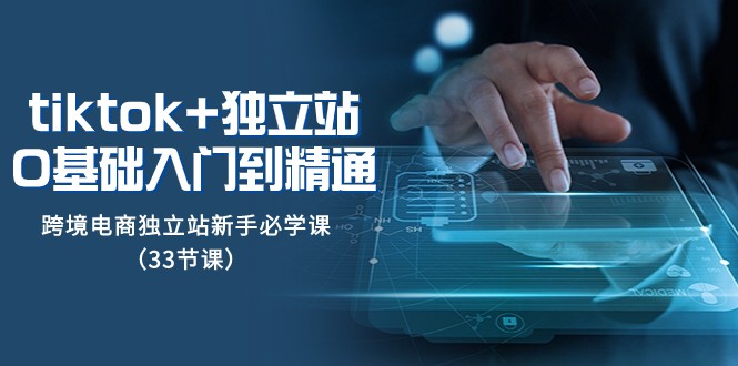 Tiktok+独立站从0基础入门到精通，跨境电商独立站新手必学课（33节课）| 副业网