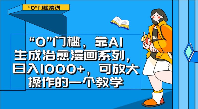 0门槛，靠AI生成治愈漫画系列，日入1000+，可放大操作的一个教学| 副业网