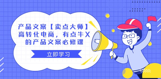 产品文案【卖点大师】高转化电商，有点牛X的 产品文案必修课| 副业网