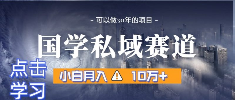 暴力国学私域赛道，小白月入10万+，引流+转化一整套流程| 副业网